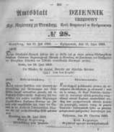 Amtsblatt der K&ouml;niglichen Preussischen Regierung zu Bromberg. 1853.07.15 No.28