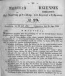 Amtsblatt der K&ouml;niglichen Preussischen Regierung zu Bromberg. 1853.07.22 No.29