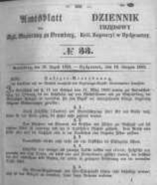 Amtsblatt der K&ouml;niglichen Preussischen Regierung zu Bromberg. 1853.08.19 No.33
