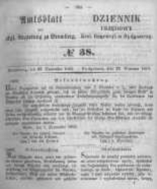 Amtsblatt der K&ouml;niglichen Preussischen Regierung zu Bromberg. 1853.09.23 No.38