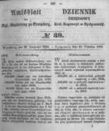 Amtsblatt der K&ouml;niglichen Preussischen Regierung zu Bromberg. 1853.09.30 No.39