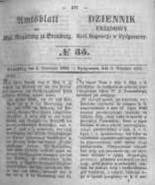 Amtsblatt der K&ouml;niglichen Preussischen Regierung zu Bromberg. 1853.09.02 No.35