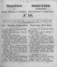Amtsblatt der Königlichen Preussischen Regierung zu Bromberg. 1850.04.19 No.16