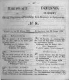 Amtsblatt der K&ouml;niglichen Preussischen Regierung zu Bromberg. 1854.02.24 No.8