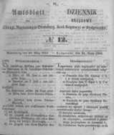 Amtsblatt der K&ouml;niglichen Preussischen Regierung zu Bromberg. 1854.03.24 No.12
