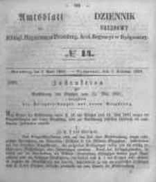 Amtsblatt der Königlichen Preussischen Regierung zu Bromberg. 1854.04.07 No.14