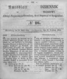 Amtsblatt der K&ouml;niglichen Preussischen Regierung zu Bromberg. 1854.04.21 No.16