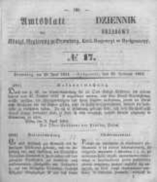 Amtsblatt der K&ouml;niglichen Preussischen Regierung zu Bromberg. 1854.04.28 No.17