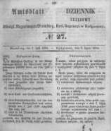 Amtsblatt der K&ouml;niglichen Preussischen Regierung zu Bromberg. 1854.07.07 No.27