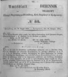 Amtsblatt der K&ouml;niglichen Preussischen Regierung zu Bromberg. 1854.08.18 No.33
