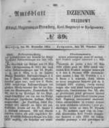 Amtsblatt der Königlichen Preussischen Regierung zu Bromberg. 1854.09.29 No.39