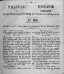 Amtsblatt der K&ouml;niglichen Preussischen Regierung zu Bromberg. 1854.10.27 No.43