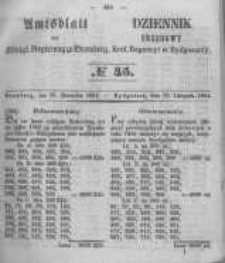 Amtsblatt der K&ouml;niglichen Preussischen Regierung zu Bromberg. 1854.11.10 No.45