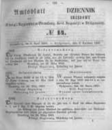 Amtsblatt der K&ouml;niglichen Preussischen Regierung zu Bromberg. 1855.04.06 No.14