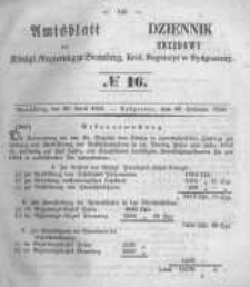 Amtsblatt der K&ouml;niglichen Preussischen Regierung zu Bromberg. 1855.04.20 No.16