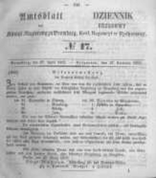 Amtsblatt der K&ouml;niglichen Preussischen Regierung zu Bromberg. 1855.04.27 No.17