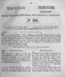 Amtsblatt der K&ouml;niglichen Preussischen Regierung zu Bromberg. 1855.05.18 No.20
