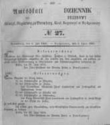 Amtsblatt der K&ouml;niglichen Preussischen Regierung zu Bromberg. 1855.07.06 No.27