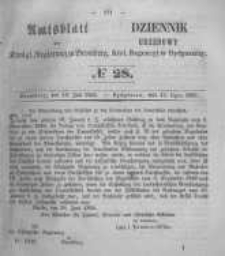 Amtsblatt der K&ouml;niglichen Preussischen Regierung zu Bromberg. 1855.07.13 No.28