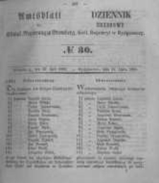 Amtsblatt der K&ouml;niglichen Preussischen Regierung zu Bromberg. 1855.07.27 No.30