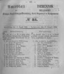 Amtsblatt der K&ouml;niglichen Preussischen Regierung zu Bromberg. 1855.08.17 No.33
