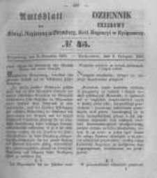 Amtsblatt der K&ouml;niglichen Preussischen Regierung zu Bromberg. 1855.11.09 No.45