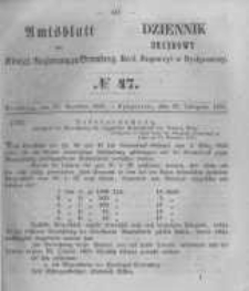Amtsblatt der K&ouml;niglichen Preussischen Regierung zu Bromberg. 1855.11.23 No.47