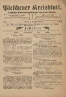 Pleschener Kreisblatt: Amtliches Publicationsblatt fuer den Kreis Pleschen 1901.01.19 Jg.49 Nr6