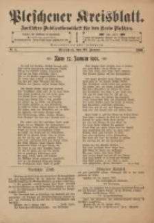 Pleschener Kreisblatt: Amtliches Publicationsblatt f&uuml;r den Kreis Pleschen 1901.01.26 Jg.49 Nr8