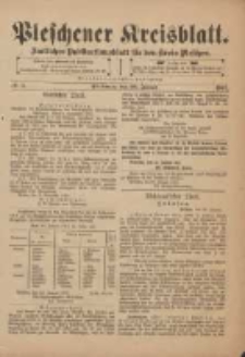 Pleschener Kreisblatt: Amtliches Publicationsblatt f&uuml;r den Kreis Pleschen 1901.01.30 Jg.49 Nr9