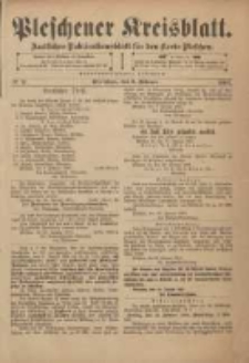 Pleschener Kreisblatt: Amtliches Publicationsblatt f&uuml;r den Kreis Pleschen 1901.02.06 Jg.49 Nr11