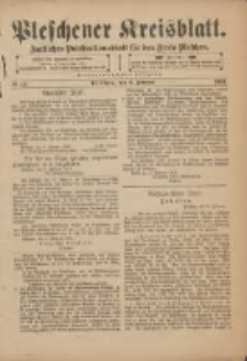 Pleschener Kreisblatt: Amtliches Publicationsblatt f&uuml;r den Kreis Pleschen 1901.02.09 Jg.49 Nr12