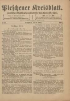Pleschener Kreisblatt: Amtliches Publicationsblatt f&uuml;r den Kreis Pleschen 1901.03.02 Jg.49 Nr18