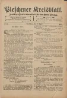 Pleschener Kreisblatt: Amtliches Publicationsblatt f&uuml;r den Kreis Pleschen 1901.04.03 Jg.49 Nr27