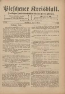 Pleschener Kreisblatt: Amtliches Publicationsblatt für den Kreis Pleschen 1901.04.06 Jg.49 Nr28