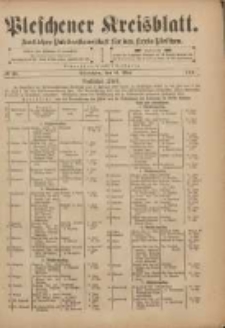 Pleschener Kreisblatt: Amtliches Publicationsblatt f&uuml;r den Kreis Pleschen 1901.05.11 Jg.49 Nr38