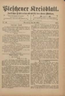 Pleschener Kreisblatt: Amtliches Publicationsblatt f&uuml;r den Kreis Pleschen 1901.05.18 Jg.49 Nr40