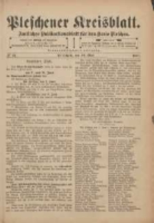 Pleschener Kreisblatt: Amtliches Publicationsblatt f&uuml;r den Kreis Pleschen 1901.05.22 Jg.49 Nr41