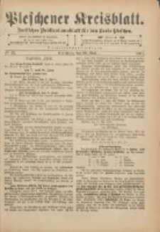 Pleschener Kreisblatt: Amtliches Publicationsblatt f&uuml;r den Kreis Pleschen 1901.05.29 Jg.49 Nr43