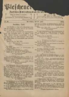 Pleschener Kreisblatt: Amtliches Publicationsblatt f&uuml;r den Kreis Pleschen 1901.06.15 Jg.49 Nr48