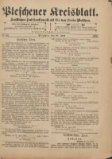 Pleschener Kreisblatt: Amtliches Publicationsblatt f&uuml;r den Kreis Pleschen 1901.06.26 Jg.49 Nr51