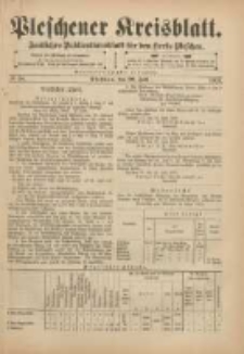 Pleschener Kreisblatt: Amtliches Publicationsblatt f&uuml;r den Kreis Pleschen 1901.07.20 Jg.49 Nr58