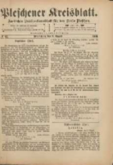 Pleschener Kreisblatt: Amtliches Publicationsblatt f&uuml;r den Kreis Pleschen 1901.08.03 Jg.49 Nr62