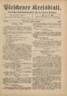 Pleschener Kreisblatt: Amtliches Publicationsblatt f&uuml;r den Kreis Pleschen 1901.08.07 Jg.49 Nr63