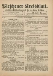 Pleschener Kreisblatt: Amtliches Publicationsblatt f&uuml;r den Kreis Pleschen 1901.08.14 Jg.49 Nr65