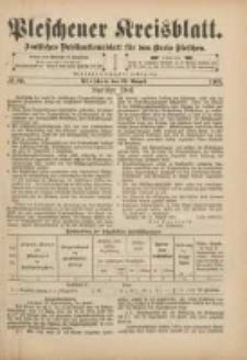Pleschener Kreisblatt: Amtliches Publicationsblatt f&uuml;r den Kreis Pleschen 1901.08.17 Jg.49 Nr66