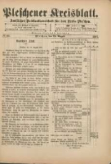Pleschener Kreisblatt: Amtliches Publicationsblatt f&uuml;r den Kreis Pleschen 1901.08.24 Jg.49 Nr68