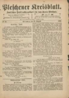 Pleschener Kreisblatt: Amtliches Publicationsblatt f&uuml;r den Kreis Pleschen 1901.08.31 Jg.49 Nr70