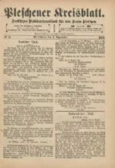 Pleschener Kreisblatt: Amtliches Publicationsblatt f&uuml;r den Kreis Pleschen 1901.09.04 Jg.49 Nr71