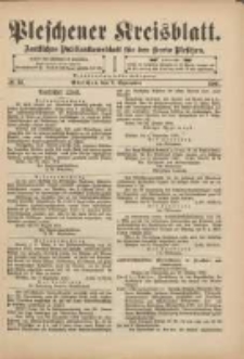 Pleschener Kreisblatt: Amtliches Publicationsblatt f&uuml;r den Kreis Pleschen 1901.09.07 Jg.49 Nr72